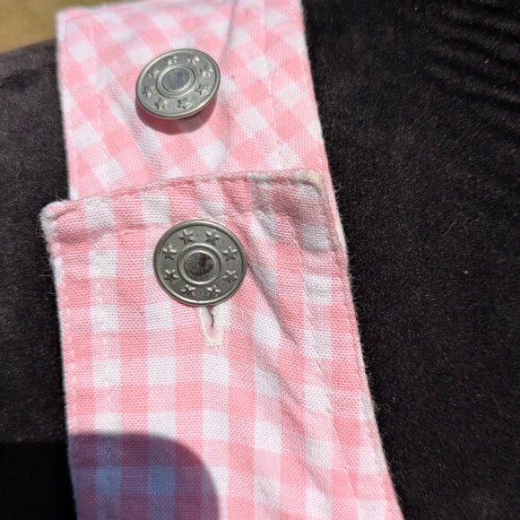 Pink Gingham Overalls Dress Taps Size M - Picture 5 of 7